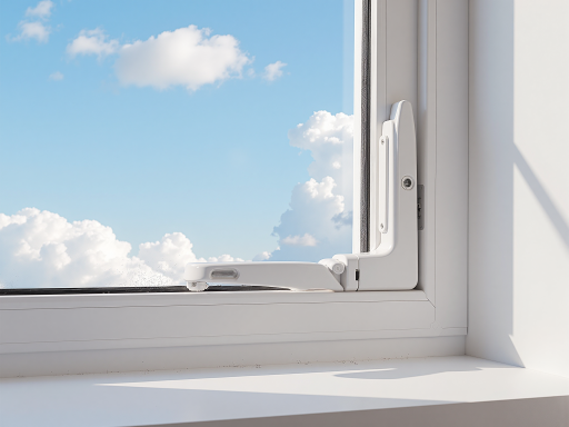 Perfectly installed new glass window after repair, clean and seamless installation on same residential property